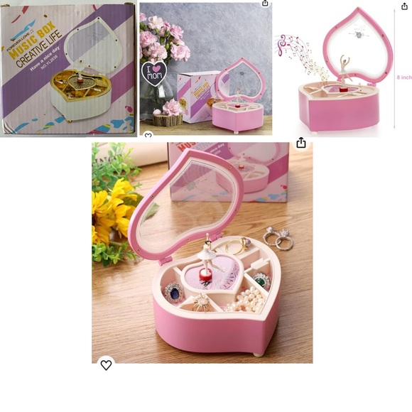 🎄5/$30 NWT Sealed! Forever Love 🎵 Music Box Creative Life white - Picture 1 of 13